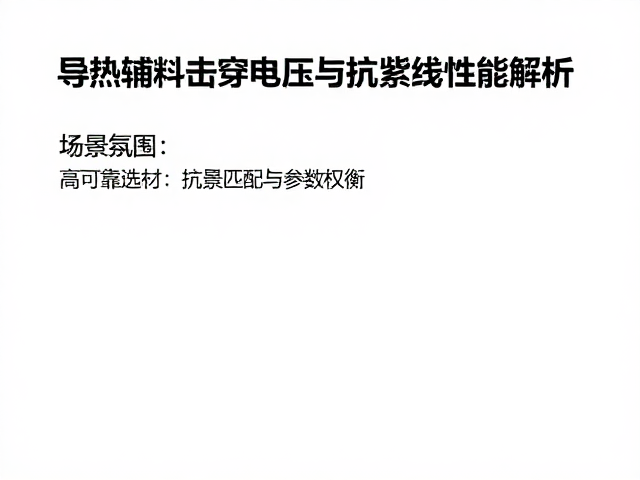 导热辅料击穿电压与抗紫外线性能解析,高可靠选材指南