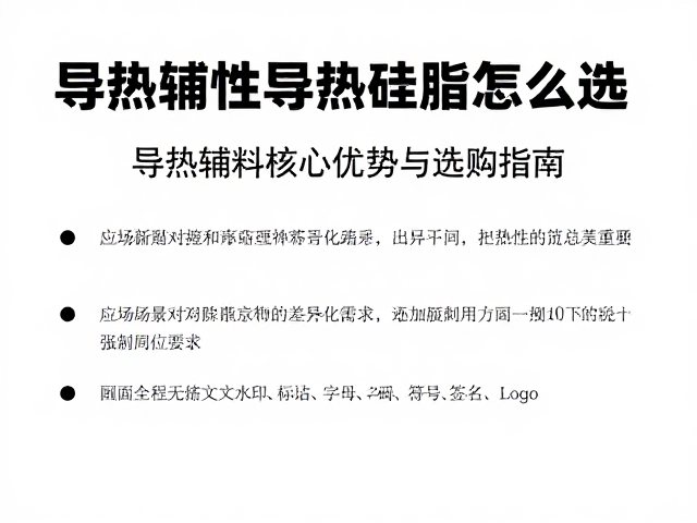 低挥发性导热硅脂怎么选?导热辅料核心优势与选购指南