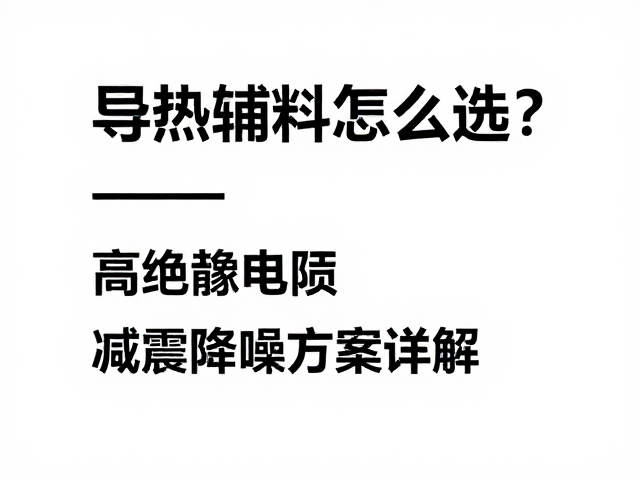 导热辅料怎么选?高绝缘电阻,减震降噪方案详解