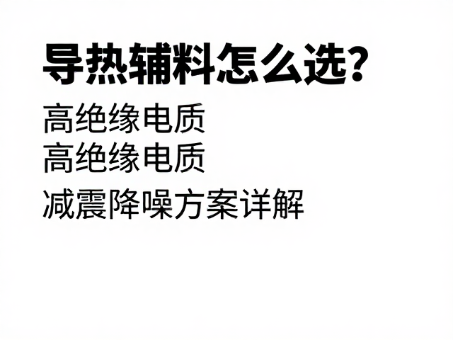 导热辅料怎么选?高绝缘电阻,减震降噪方案详解