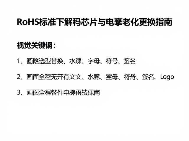 RoHS标准下解码芯片与电容老化更换指南