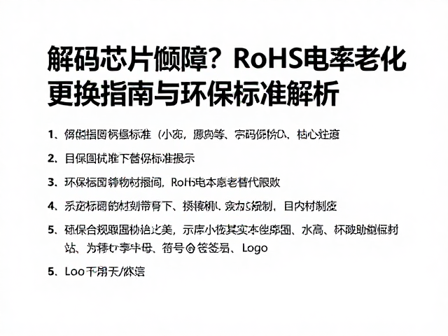 解码芯片故障？RoHS电容老化更换指南与环保标准解析