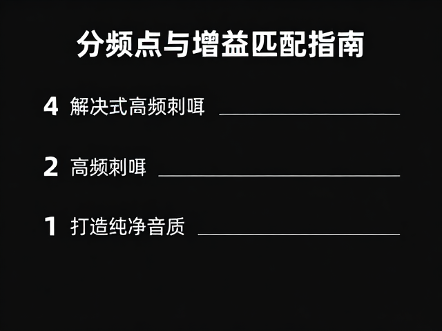 分频点与增益匹配指南，解决高频刺耳，打造纯净音质