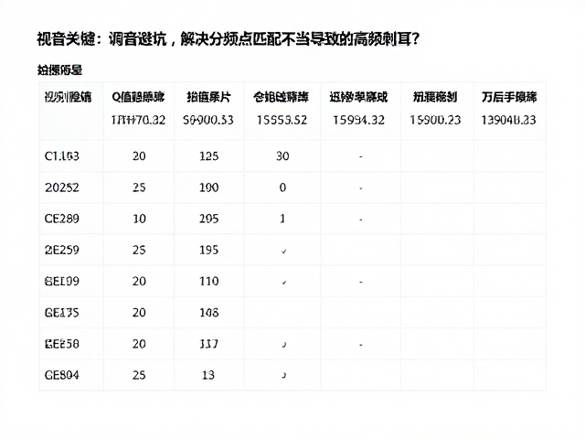 调音避坑，Q值如何解决分频点匹配不当导致的高频刺耳？