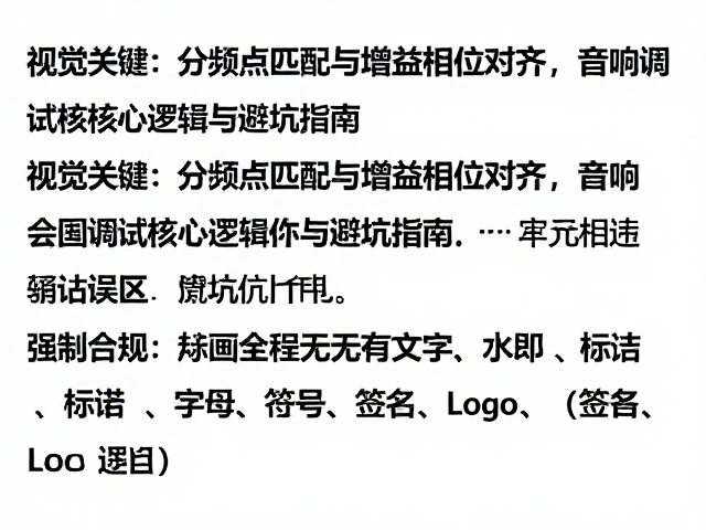 分频点匹配与增益相位对齐,音响调试核心逻辑与避坑指南