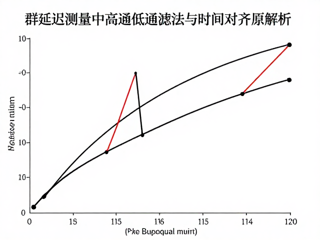 群延迟测量中高通低通滤波与时间对齐原理解析