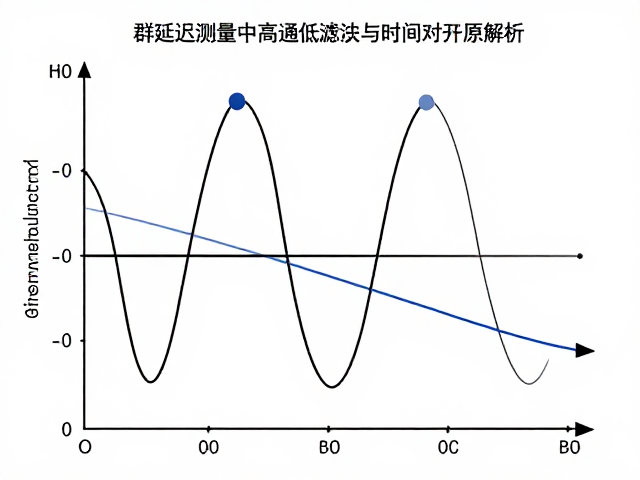 群延迟测量中高通低通滤波与时间对齐原理解析