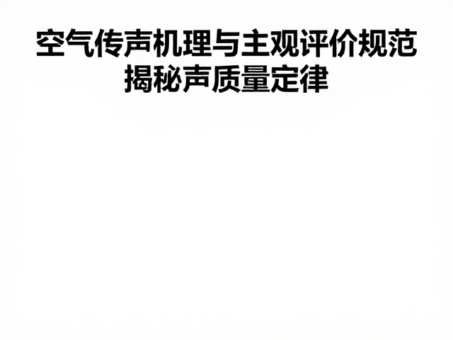 空气传声机理与主观评价规范，揭秘声质量定律