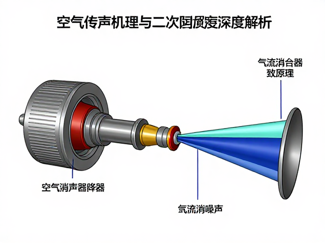 空气传声机理与二次辐射噪声,被动消声器降噪原理深度解析