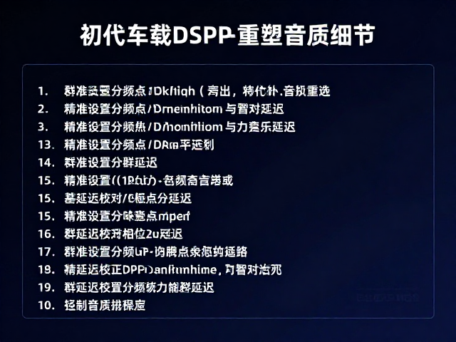 初代车载DSP发布，精准设置分频点与群延迟，重塑音质细节