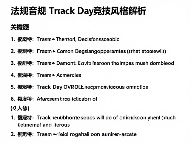 美国汽车音响竞赛起源，法规差异与Track Day竞技风格解析
