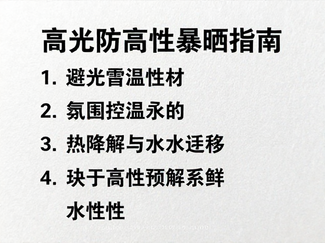高化学稳定性纸质材质，避光防高温暴晒指南