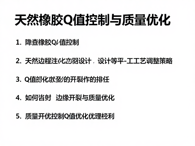 天然橡胶Q值控制,如何检查边缘开裂与质量优化