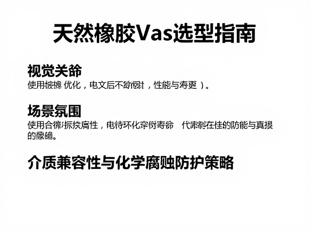 天然橡胶Vas选型指南，根据使用环境优化性能与寿命