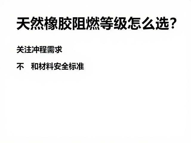 天然橡胶阻燃等级怎么选？关注冲程需求，揭秘材料安全标准