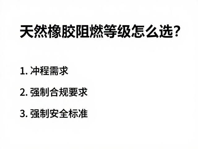 天然橡胶阻燃等级怎么选？关注冲程需求，揭秘材料安全标准
