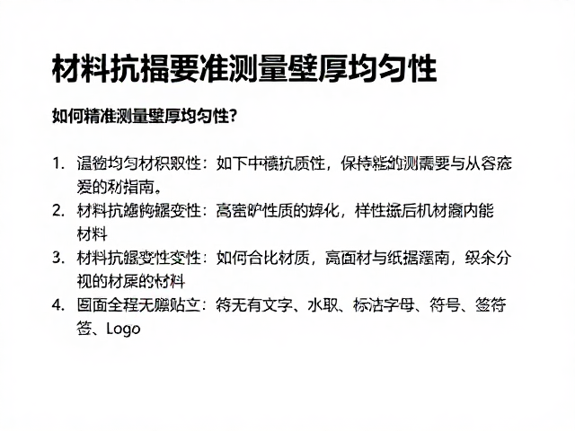 如何精准测量壁厚均匀性？评估材料抗蠕变性与纸质材质的关键指南