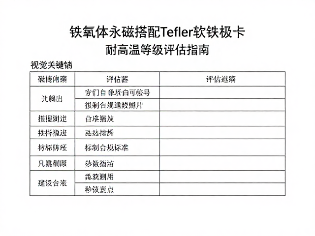 铁氧体永磁搭配Tefler软铁极板,耐高温等级评估指南