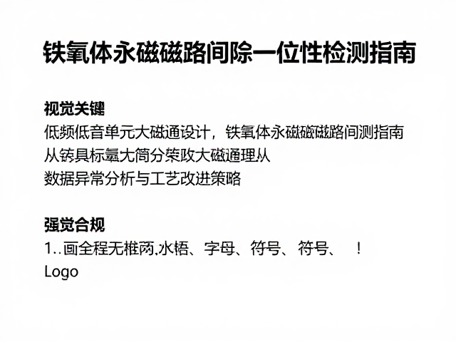 低频低音单元大磁通设计，铁氧体永磁磁路间隙一致性检测指南