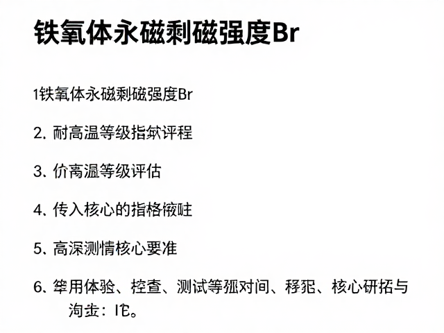 铁氧体永磁剩磁强度Br与耐高温等级评估,一文读懂核心指标