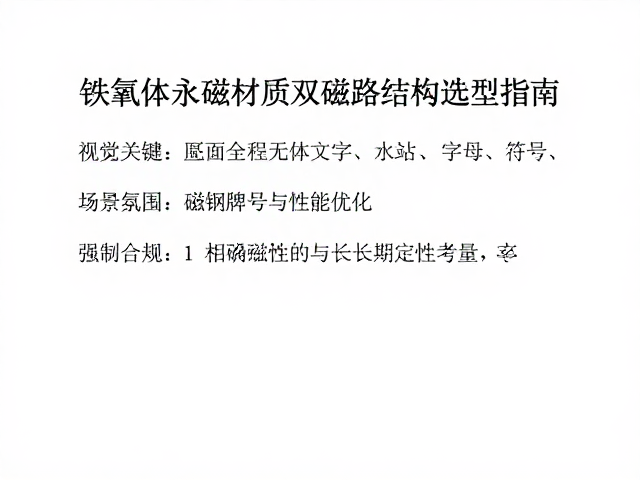 铁氧体永磁材质双磁路结构选型指南,详解磁钢牌号与性能优化