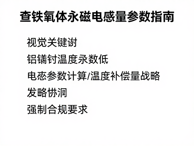 铝镍钴温度系数低，查铁氧体永磁电感量参数指南
