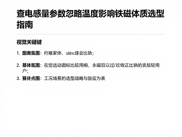 查电感量参数忽略温度影响,铁氧体永磁材质选型指南