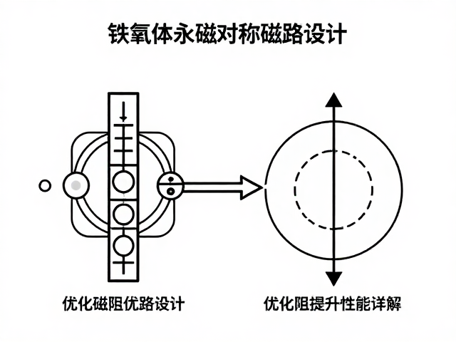 铁氧体永磁对称磁路设计,优化磁阻提升性能详解
