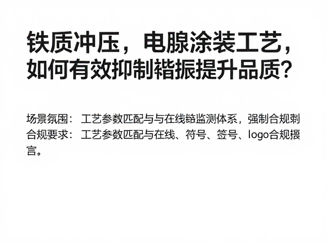 铁质冲压，电泳涂装工艺，如何有效抑制谐振提升品质？