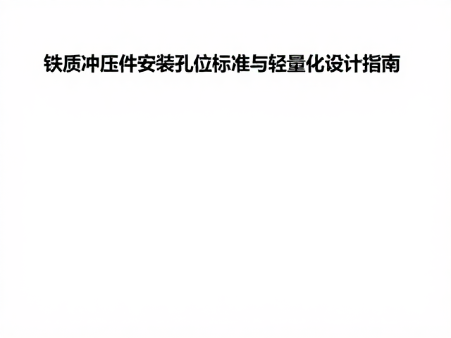 铁质冲压件安装孔位标准与轻量化设计指南