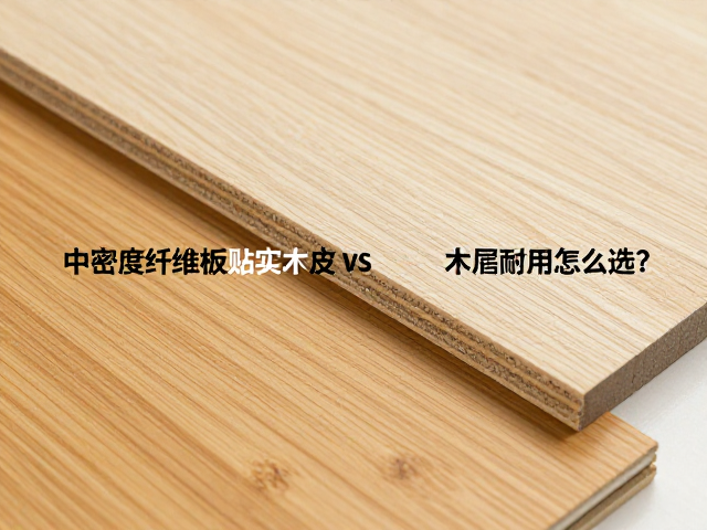 中密度纤维板贴实木皮vs木屑颗粒板,环保耐用怎么选?
