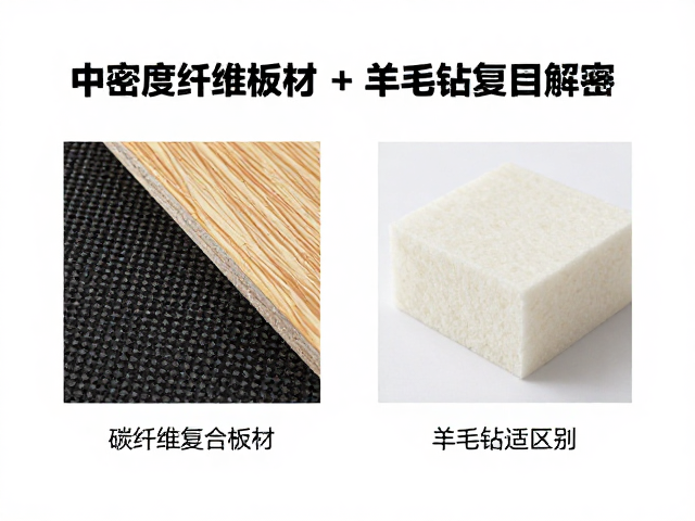 中密度纤维板材与碳纤维复合材料、羊毛毡的区别与应用解析
