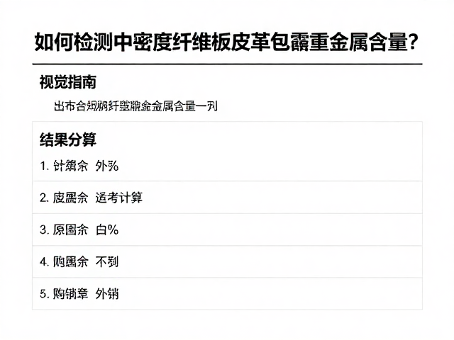 如何检测中密度纤维板皮革包覆重金属含量?专业指南