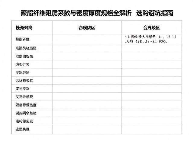 聚酯纤维阻尼系数与密度厚度规格全解析，选购避坑指南