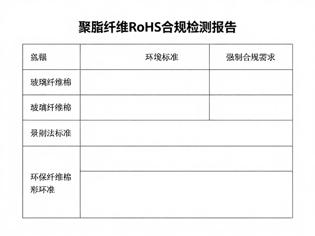 聚酯纤维RoHS合规检测报告，含玻璃纤维棉环保认证指南