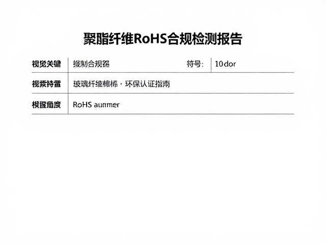 聚酯纤维RoHS合规检测报告，含玻璃纤维棉环保认证指南