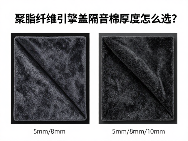 聚酯纤维引擎盖隔音棉厚度怎么选?5mm/8mm/10mm隔音效果实测对比
