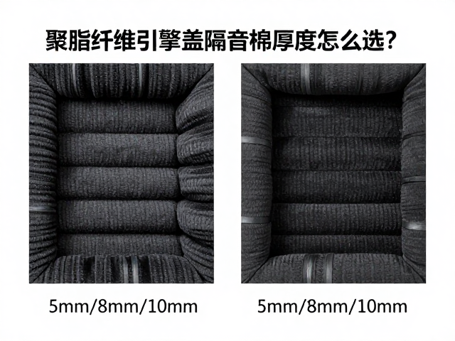 聚酯纤维引擎盖隔音棉厚度怎么选?5mm/8mm/10mm隔音效果实测对比