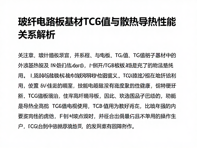 玻纤电路板基材Tg值与散热导热性能关系解析