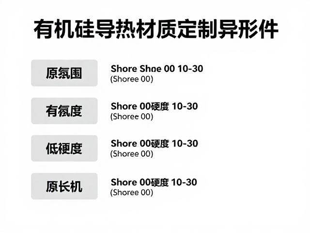 有机硅导热材质定制异形件，Shore 00硬度选择指南