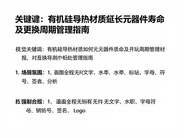 有机硅导热材质如何延长元器件寿命及更换周期管理指南