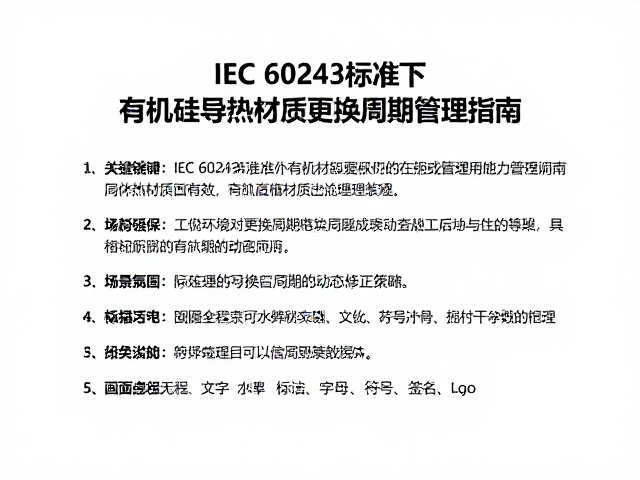IEC 60243标准下有机硅导热材质更换周期管理指南