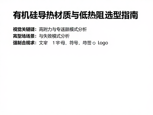 有机硅导热材质，高附着力与低热阻的选型指南