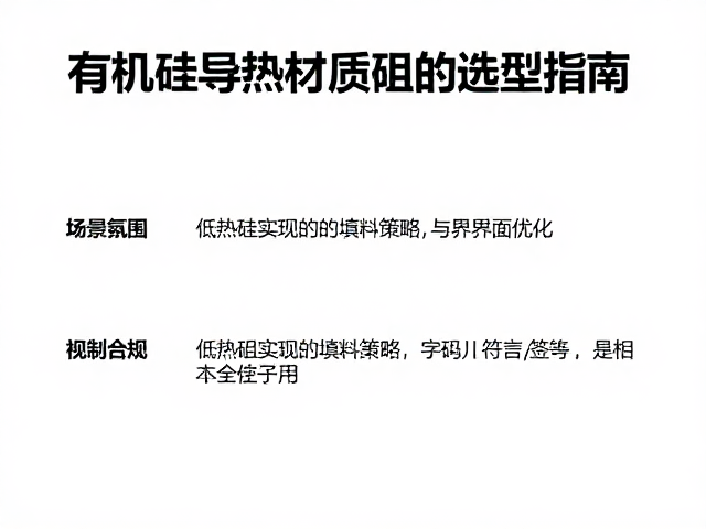 有机硅导热材质，高附着力与低热阻的选型指南