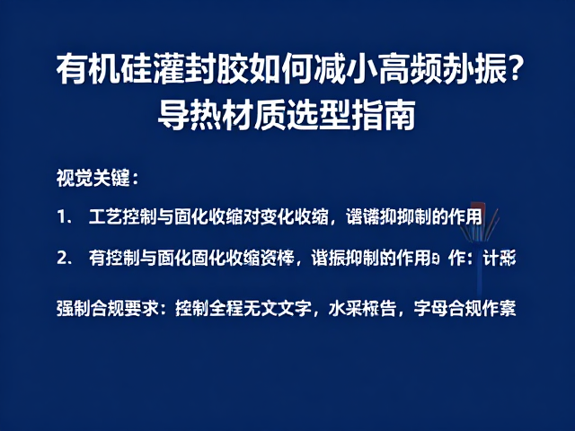 有机硅灌封胶如何减小高频谐振?导热材质选型指南