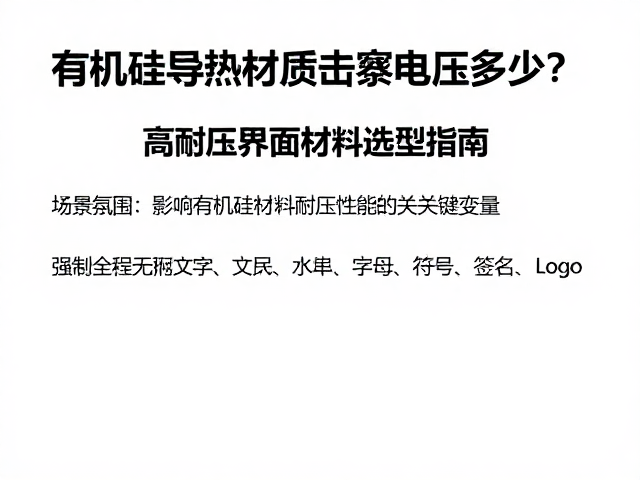 有机硅导热材质击穿电压多少?高耐压界面材料选型指南