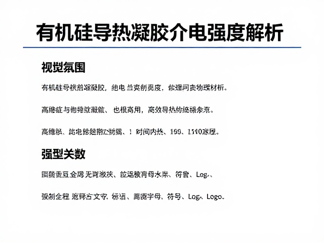 有机硅导热凝胶介电强度解析,高绝缘与高效导热材质选型指南