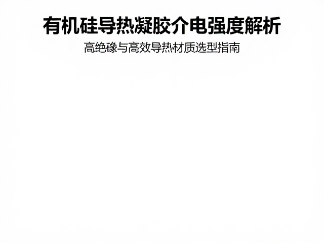 有机硅导热凝胶介电强度解析,高绝缘与高效导热材质选型指南