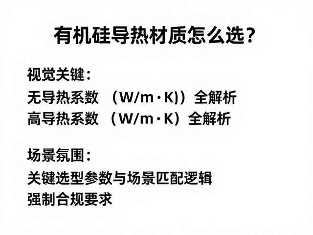 有机硅导热材质怎么选?无硅离油,高导热系数(W/m·K)全解析