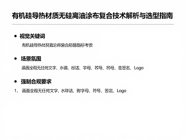 有机硅导热材质无硅离油涂布复合技术解析与选型指南